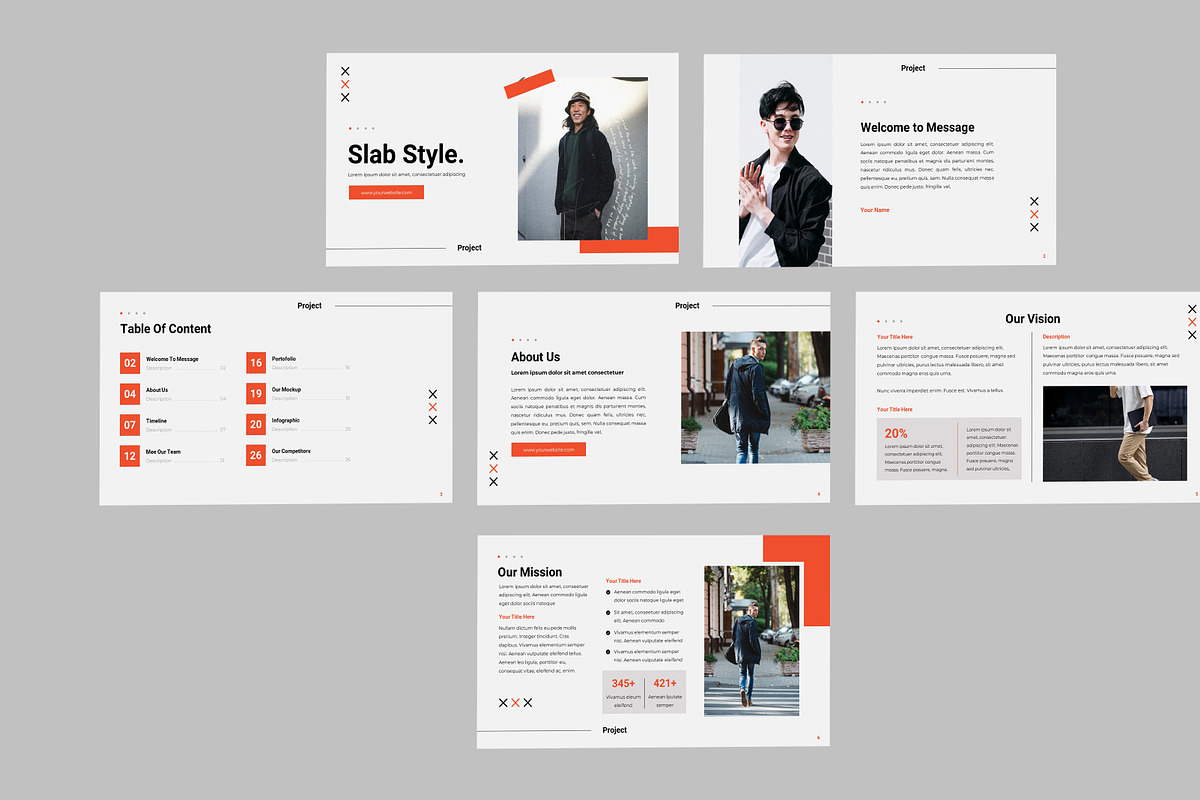Slab Style PPT Template Design, a Presentation Template by Recreative (Photo 2 of 6)