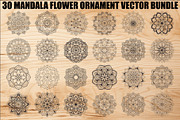 Mandala Flower SVG Bundle, an Illustration by Creativeshirt (Thumbnail 1 of 31)