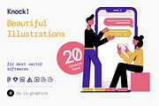 Knock! Illustration Kit, a Templates & Theme by ls-illustrations (Thumbnail 1 of 6)