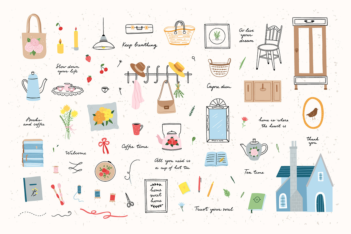 Cottagecore Cute Clipart, an Object Illustration by Redchocolate (Photo 5 of 12)
