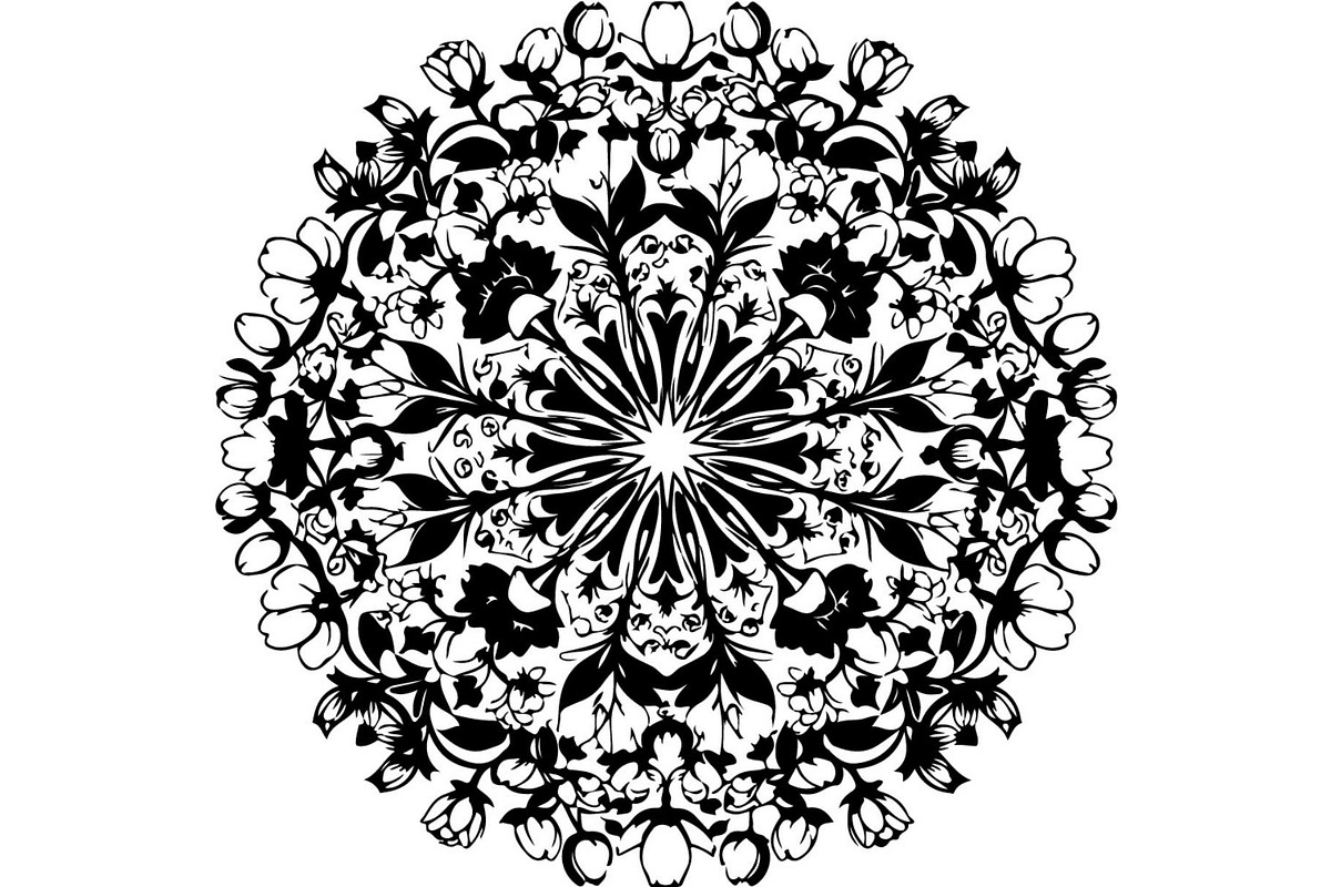 Round Floral Mandala Bundle, a Decorative Illustration by Designer_Momina (Photo 5 of 19)