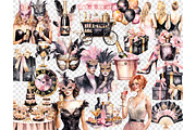 Happy New Year Clipart | Fashion, a Person Illustration by GlamArtZhanna (Thumbnail 5 of 5)