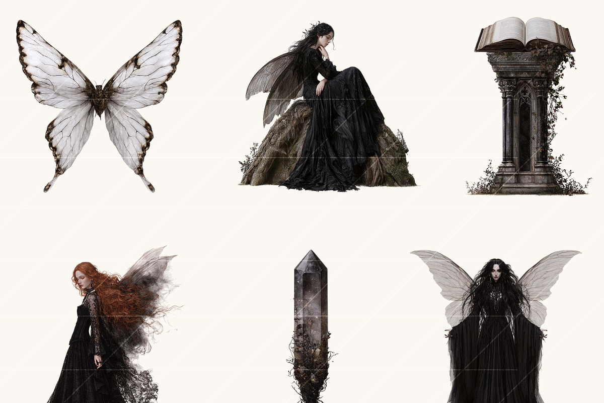 Watercolor Dark Enchanted Gothic, an Object Illustration by BusyDaydesign (Photo 5 of 9)