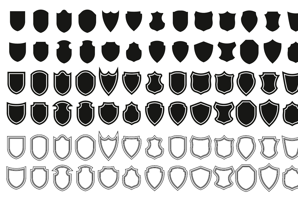 Shield icon set. Protection, an Icon by Drum-magic