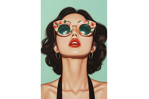 A stylish Asian woman with red lips, a Person Photo by Sergey Kotenev