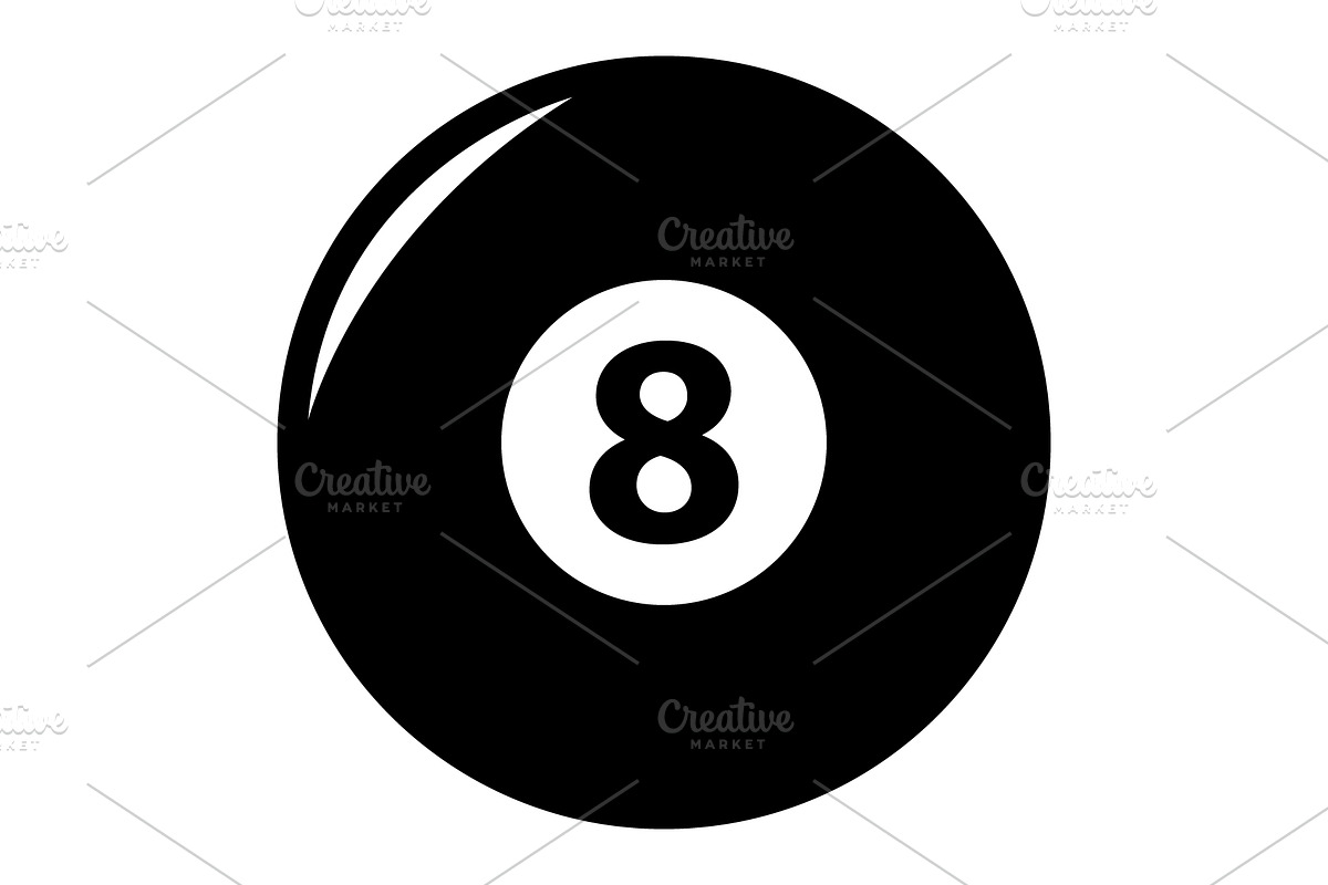 8-ball pool billiards, an Icon by Mark1987