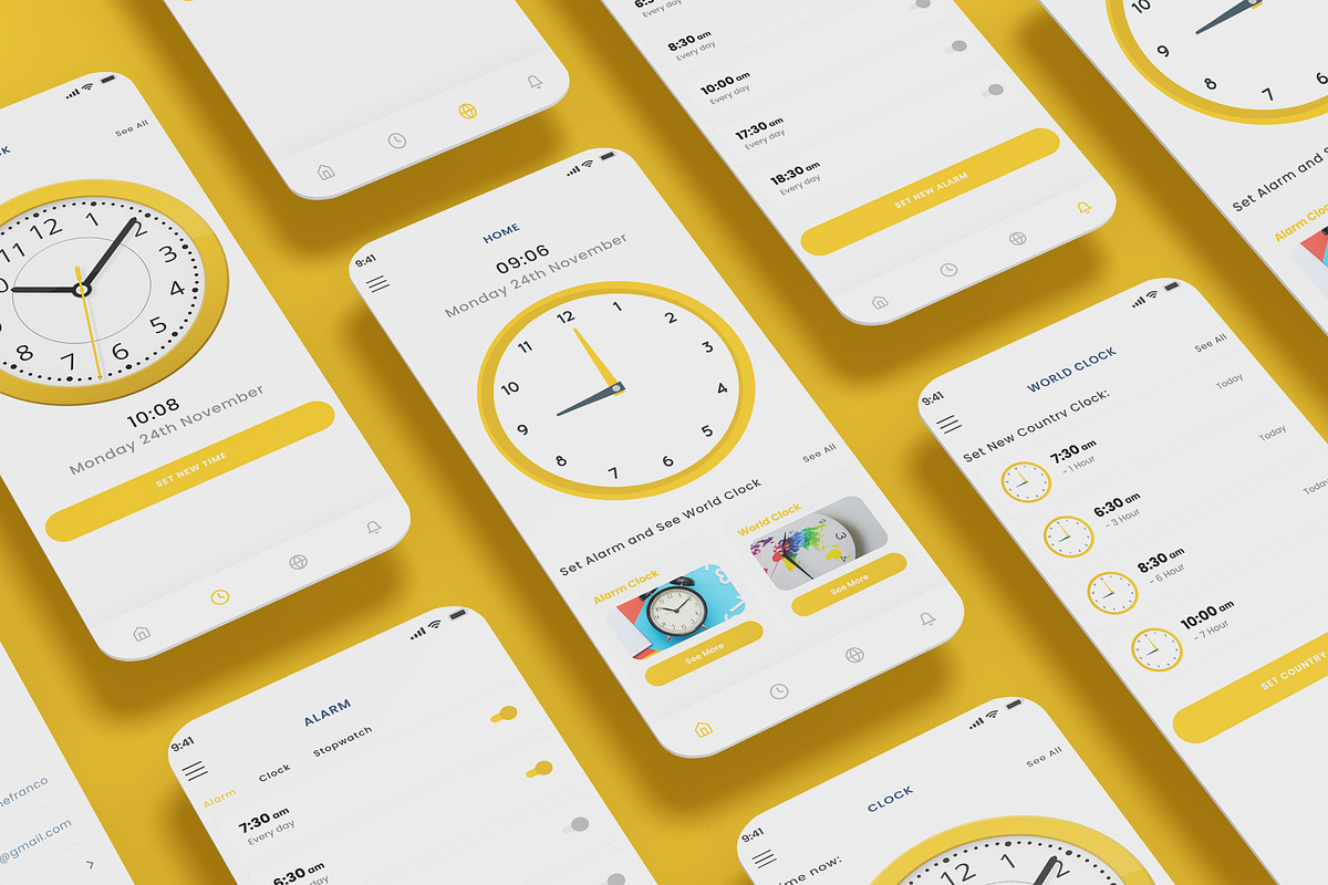 Clock Time & Watch Alarm & World App, an App Template by nagaredesignstudio (Photo 1 of 2)