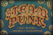 Steam Punk Text Styles + Bonus, a Layer Style Add-On by The Artifex Forge (Thumbnail 1 of 4)