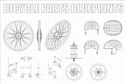 Bicycle Parts Blueprints Set, a Sport Illustration by Blacklight (Thumbnail 8 of 10)
