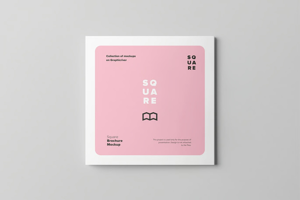 Four Fold Square Brochure Mock-up, an Advertising Mockup by zippypixelstudio (Photo 7 of 13)