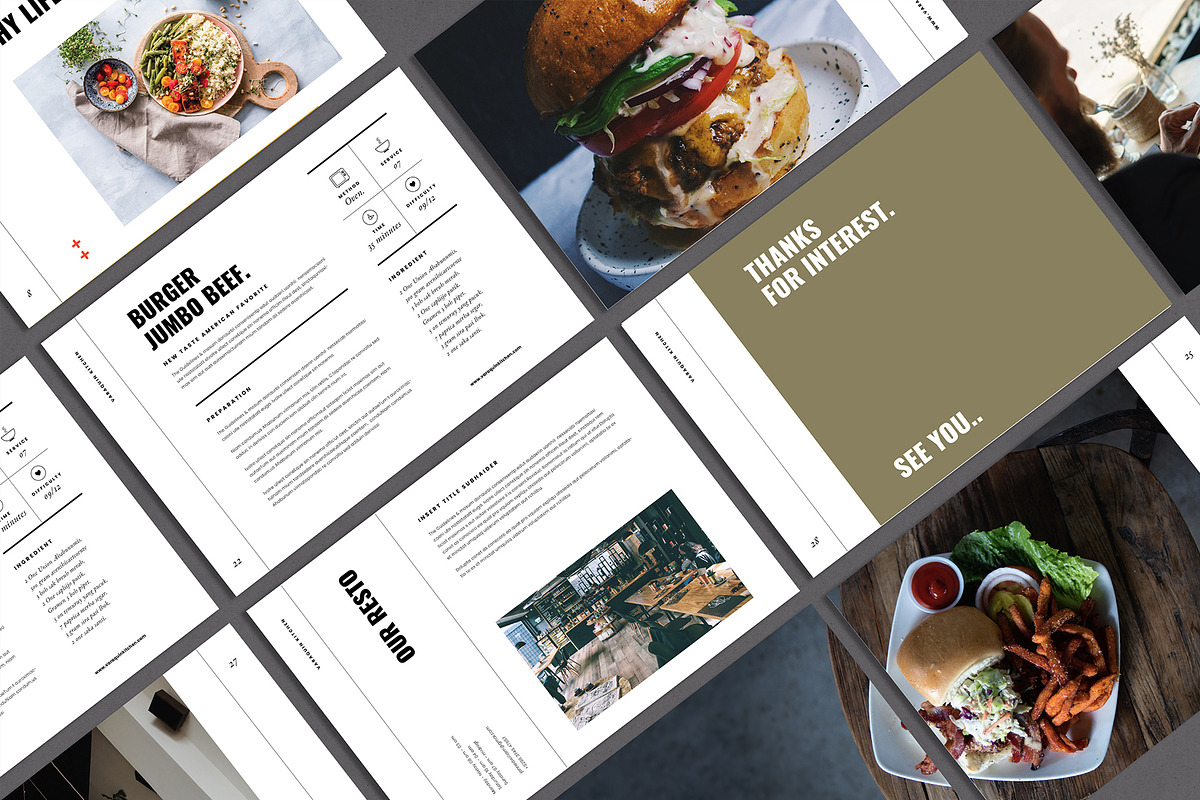 Cookbook / Recipe Book Landscape, a Brochure Template by Occy Design (Photo 7 of 7)