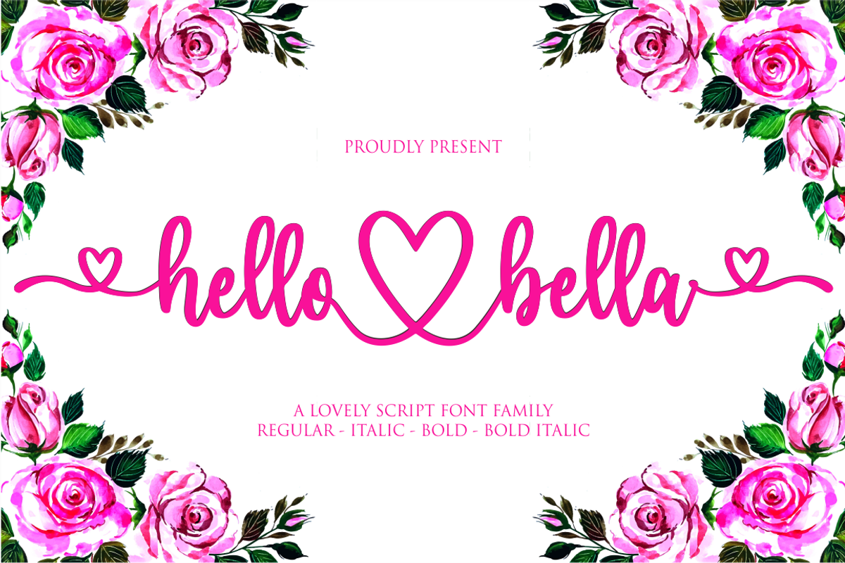 hello bella, a Script Font by N (Photo 1 of 12)