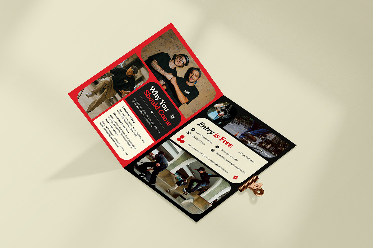 Grind Society - Bifold Brochure, a Brochure Template by StreaksideStd (Photo 2 of 3)