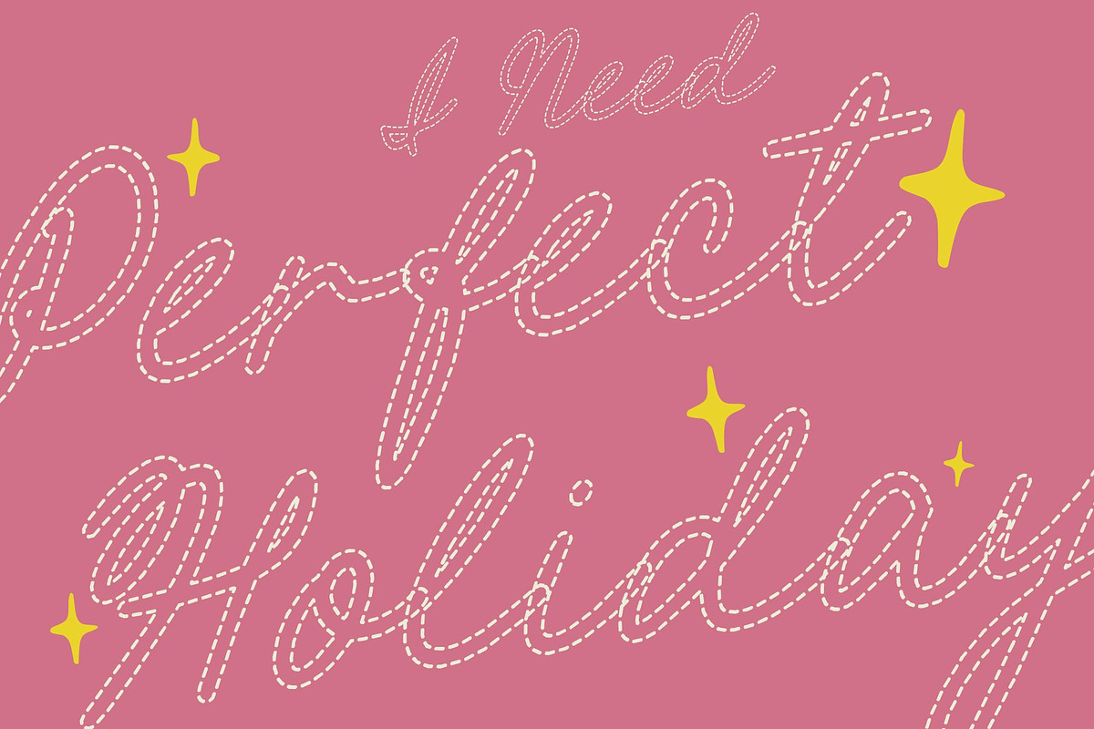 CS Megara Dashed, a Script Font by Craft Supply Co. (Photo 2 of 8)