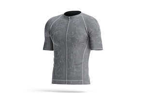 White Men Cycling Jersey 3D Model