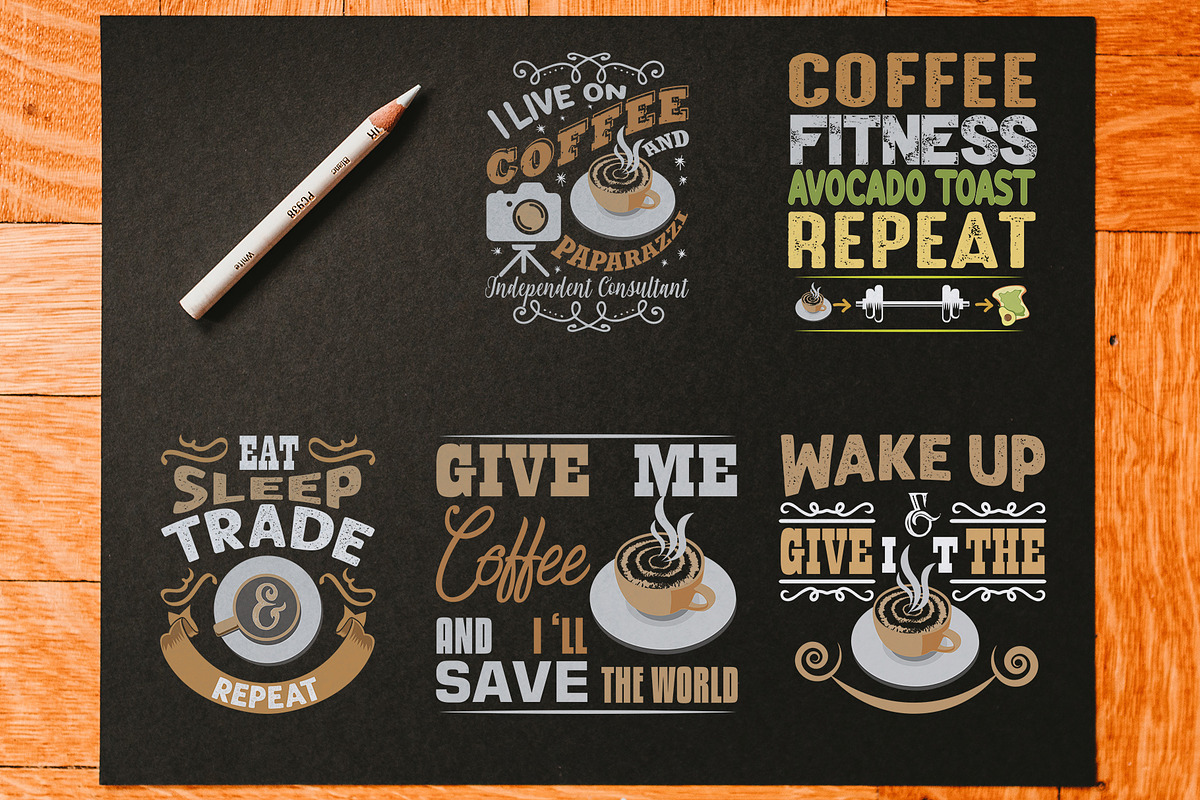 Coffee Quotes SVG Cricut Vol 7, a Decorative Illustration by Tosca Digital (Photo 2 of 5)
