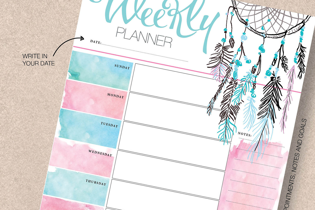 Organizers: Sunday Start Letter/Half, a Stationery Template by Stick with Sam (Photo 3 of 4)