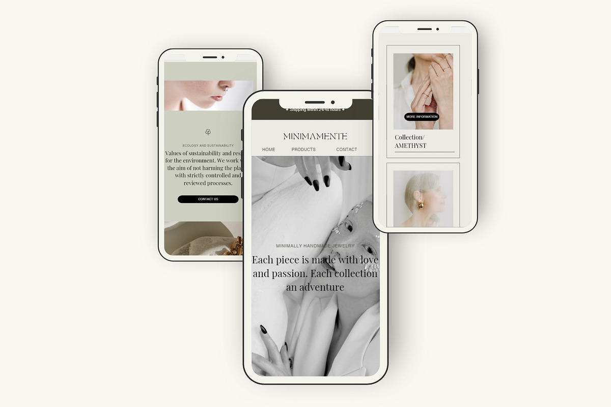 Canva Web Template MINIMAMENTE, a Landing Page Template by AS Studio (Photo 3 of 5)