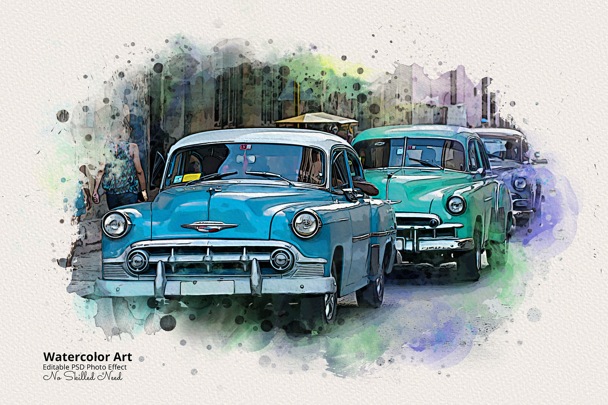 Editable Watercolor Photoshop Effect, an Action Add-On by Photoshop Action (Photo 9 of 17)