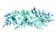 Elegant Blue Watercolor Blooms, an Illustration by Amazin_art (Thumbnail 9 of 11)