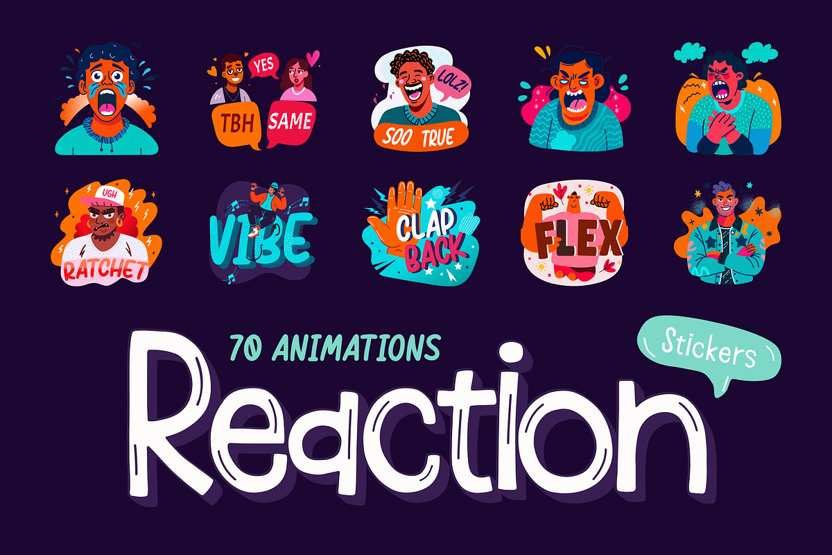 Animated Gen Z Reaction Stickers, an Emoji Icon by Creative Stall (Photo 1 of 5)