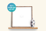 Wooden Frame Mockup on the Shelf, a Print Template by Frisk Shop Mockups (Thumbnail 2 of 3)