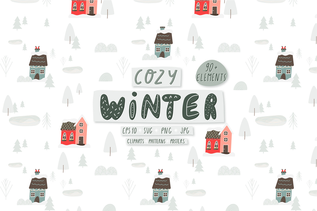 Textured winter clipart & patterns, a Seasonal Illustration by Valerie (Photo 1 of 11)