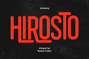 Hirosto Display Font, a Sans Serif Font by Maulana Creative (Thumbnail 1 of 8)