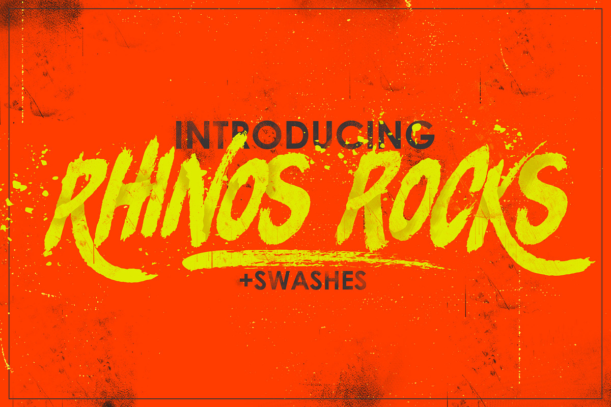 Rhinos Rocks +Swashes, a Serif Font by LeoSupply.co (Photo 1 of 6)