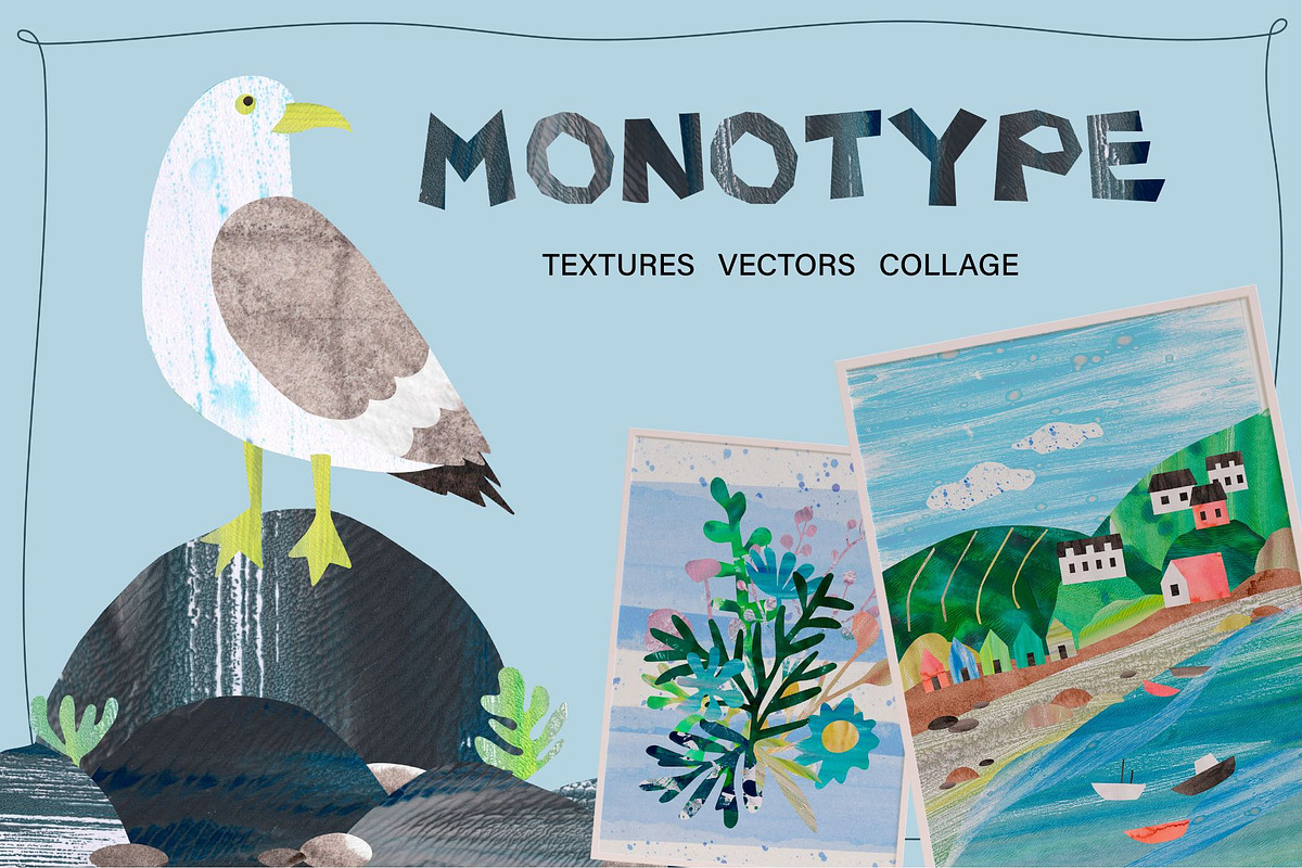 Monotype / collage, vector, textures, an Object Graphic by vanloveart (Photo 1 of 8)