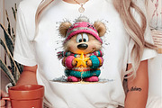 Whimsical Christmas Teddy Bear, a Seasonal Illustration by fashionaddict (Thumbnail 5 of 7)
