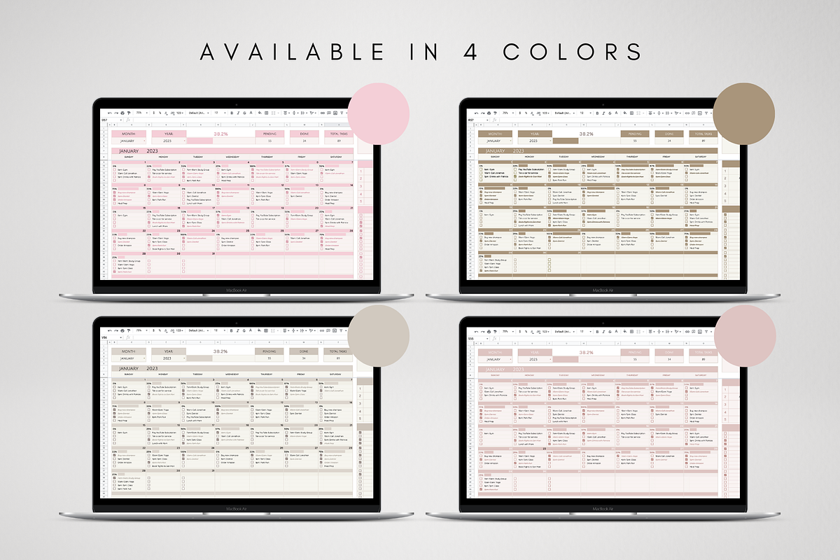 Editable Excel Monthly Task List, a Templates & Theme by BRANDcontent