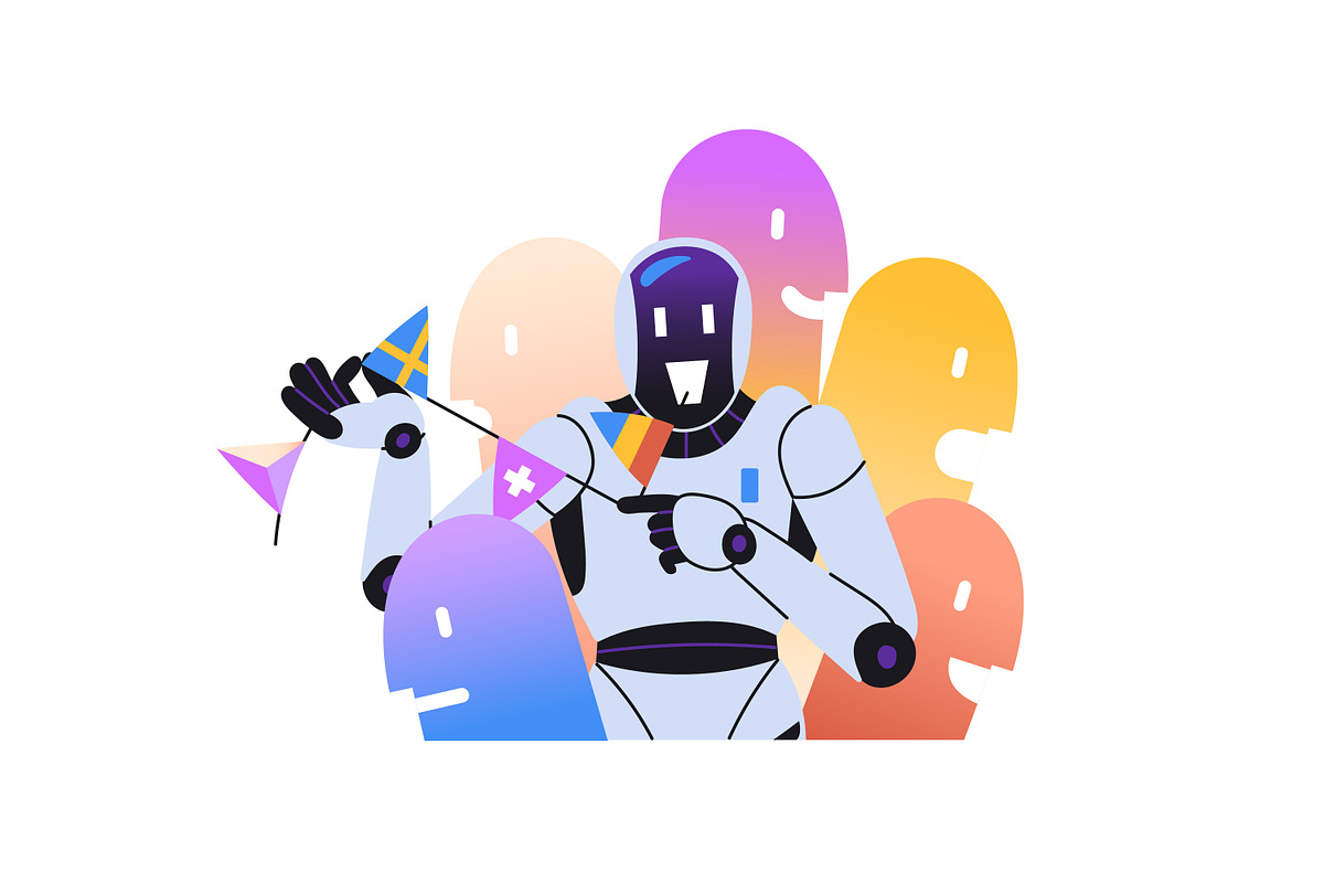 Artificial intelligent concept set, a Technology Illustration by PaperTrident (Photo 4 of 9)