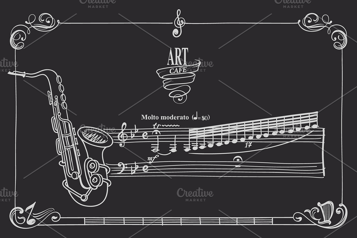 Retro Music Illustrations & Decor, a Decorative Illustration by Adiemus (Photo 4 of 6)