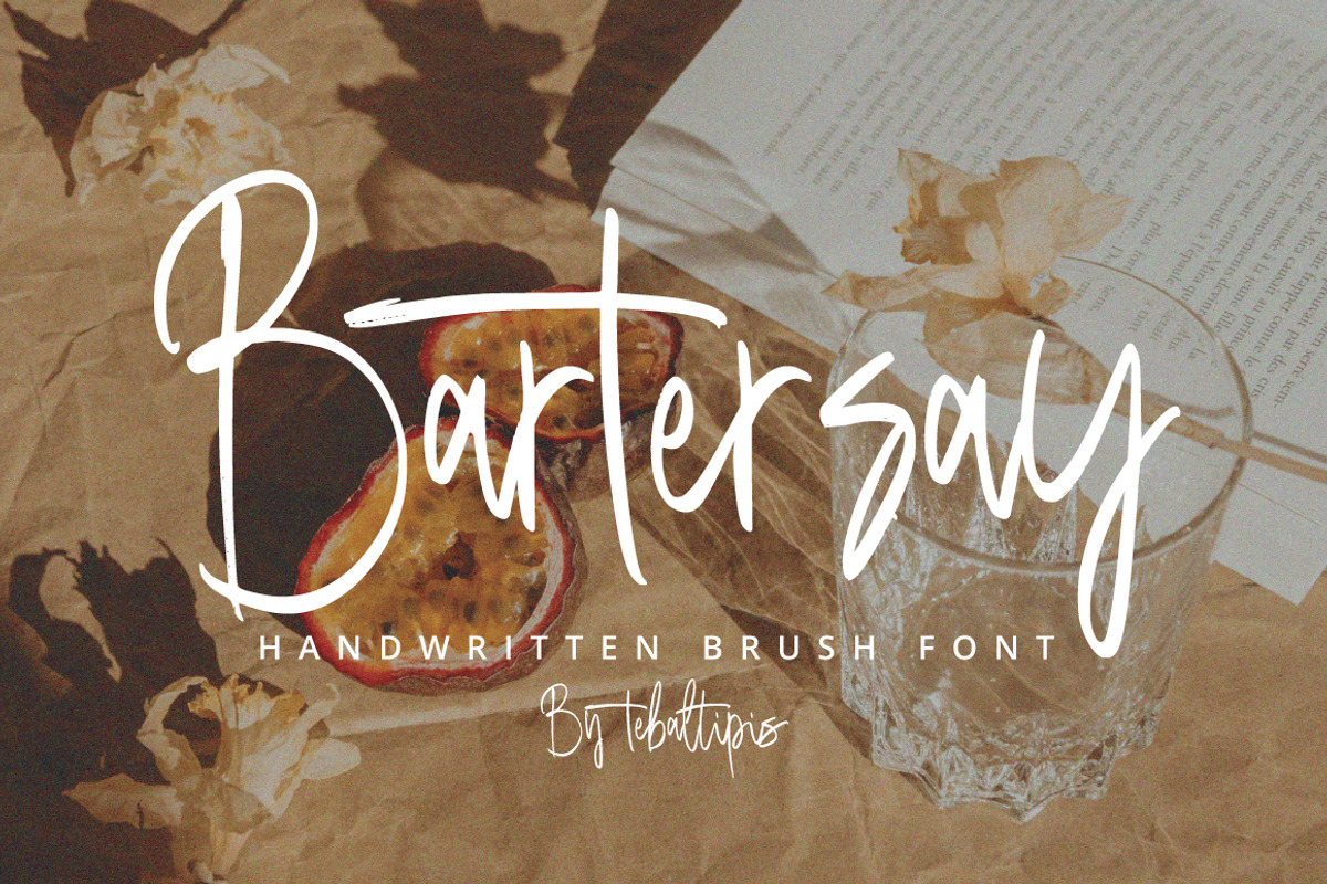 Bartersay - Signature Brush, a Handwritten Font by tebaltipislab (Photo 1 of 9)