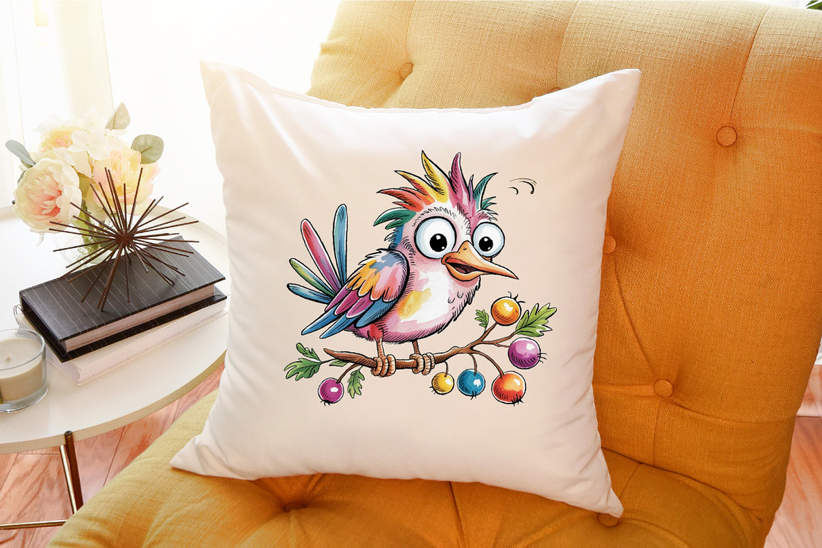 Cute Whimsical Bird Clipart, an Illustration by Sublimation Artist (Photo 8 of 9)