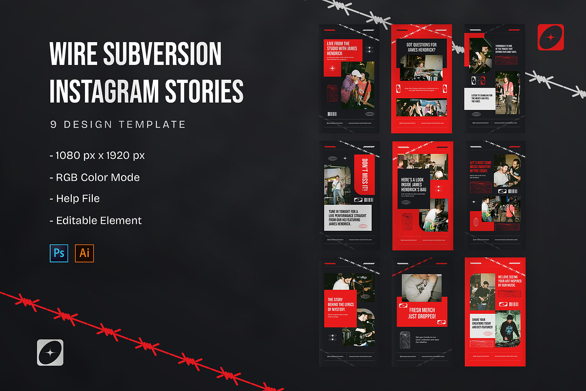 Wire Subversion - Instagram Story, a Social Media Template by StreaksideStd (Photo 1 of 3)