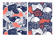 SEA LIFE | Seamless patterns pack, a Pattern Graphic by Nastya Tkachova (Thumbnail 2 of 6)