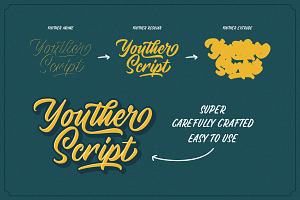 Youther Brush - Layered Font Duo