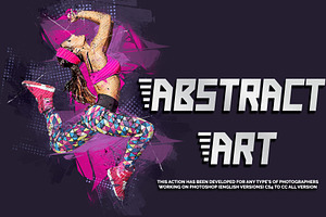 Abstract Art Photoshop Action, an Action Add-On by Design Forest