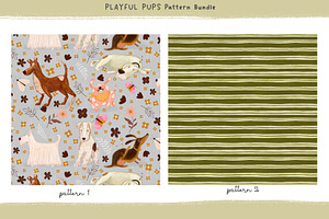 Cute Dog Seamless Digital Pattern