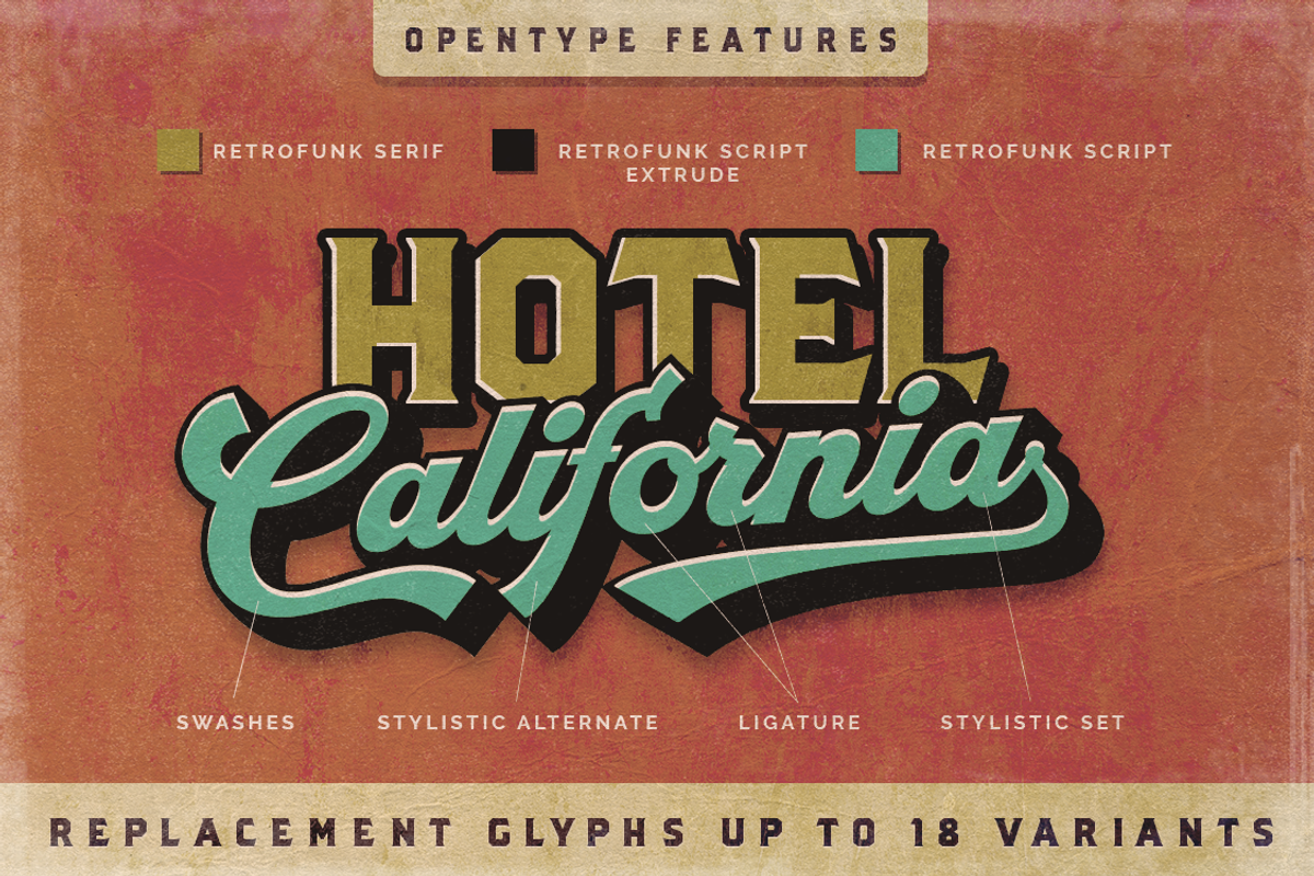 Retrofunk - Script & Serif preview 3