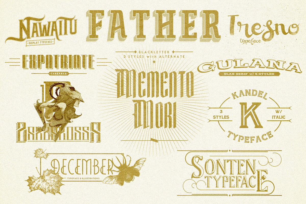 Adhreza's Bundle + PUNA Typeface preview 2