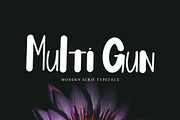Multi Gun, a Script Font by pineungtype (Thumbnail 1 of 5)
