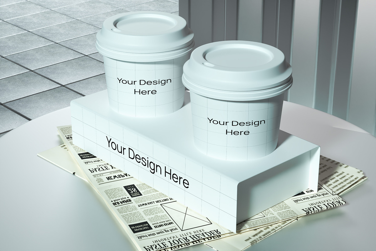 Coffee Cup Holder Mockup, a Cups & Container Mockup by graphicook (Photo 5 of 5)