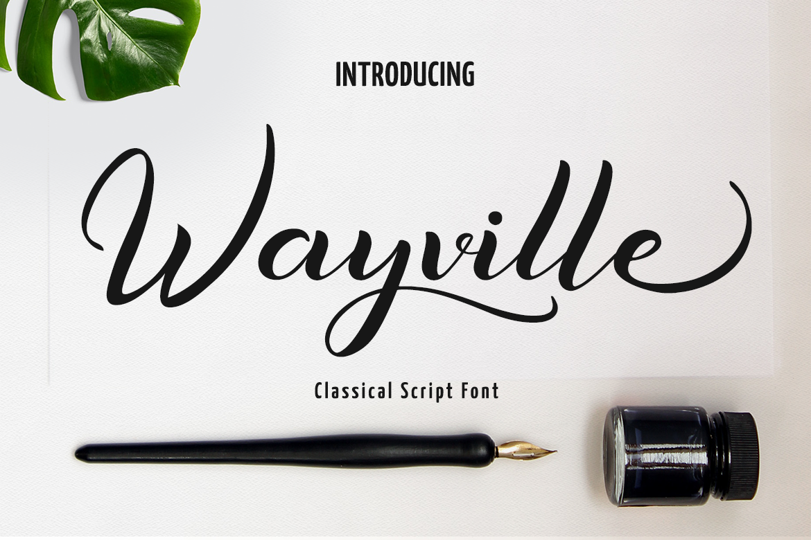 Wayville, a Script Font by kerismaker
