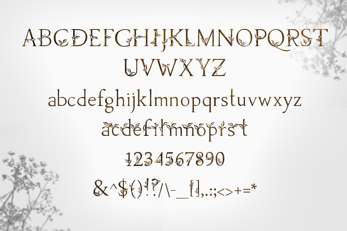 Herb - floral ligature font, a Serif Font by Innire (Photo 10 of 10)