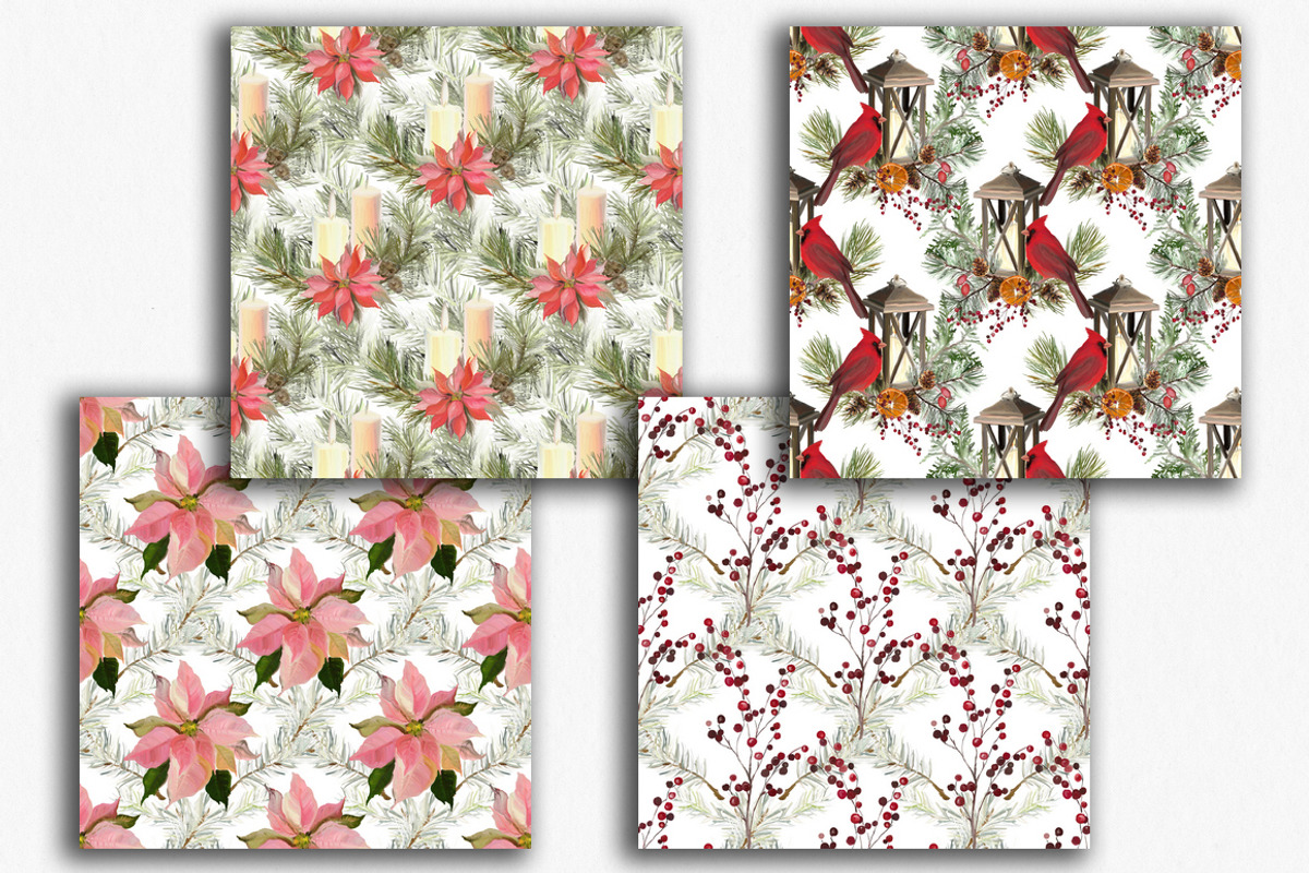 Christmas seamless digital papers, a Pattern Graphic by Vasmila (Photo 3 of 8)