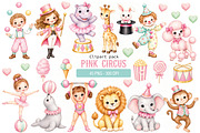 Watercolor Circus Animals, an Animal Illustration by Villa 11 Estudio (Thumbnail 1 of 8)