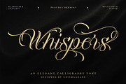 Whispers — Elegant Calligraphy Font, a Script Font by Krismagraph (Thumbnail 1 of 10)